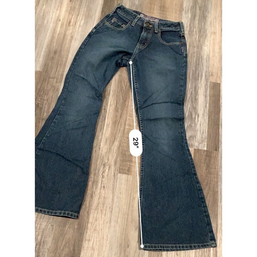 Vtg Silver Jeans Flare Womens Size 25/31 Blue Denim Pants Mid Rise Medium Wash - Picture 11 of 13